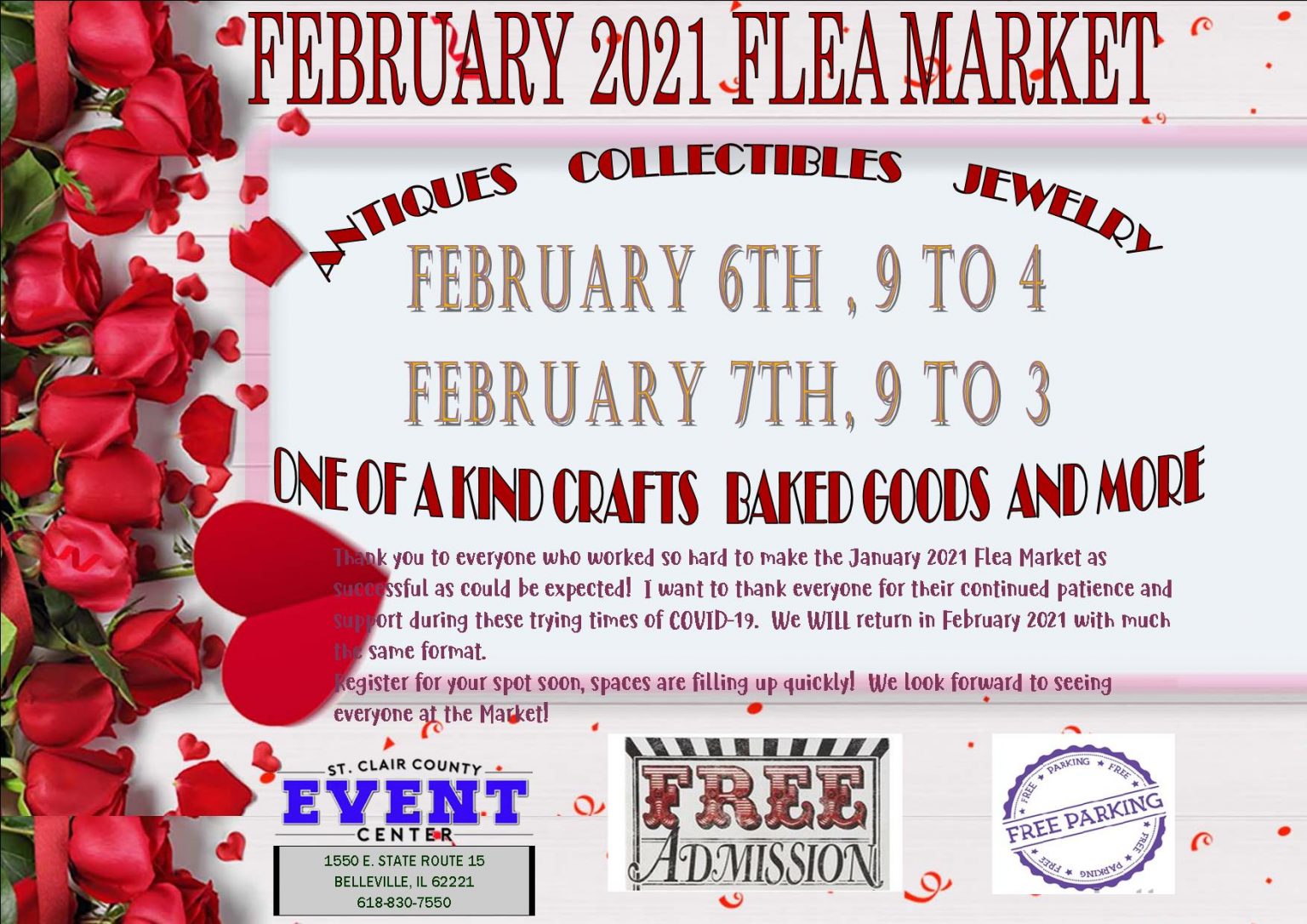 FEBRUARY 2021 FLEA MARKET St. Clair County Event Center